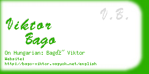 viktor bago business card